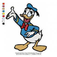 Donald and Daisy Duck 23 Embroidery Design